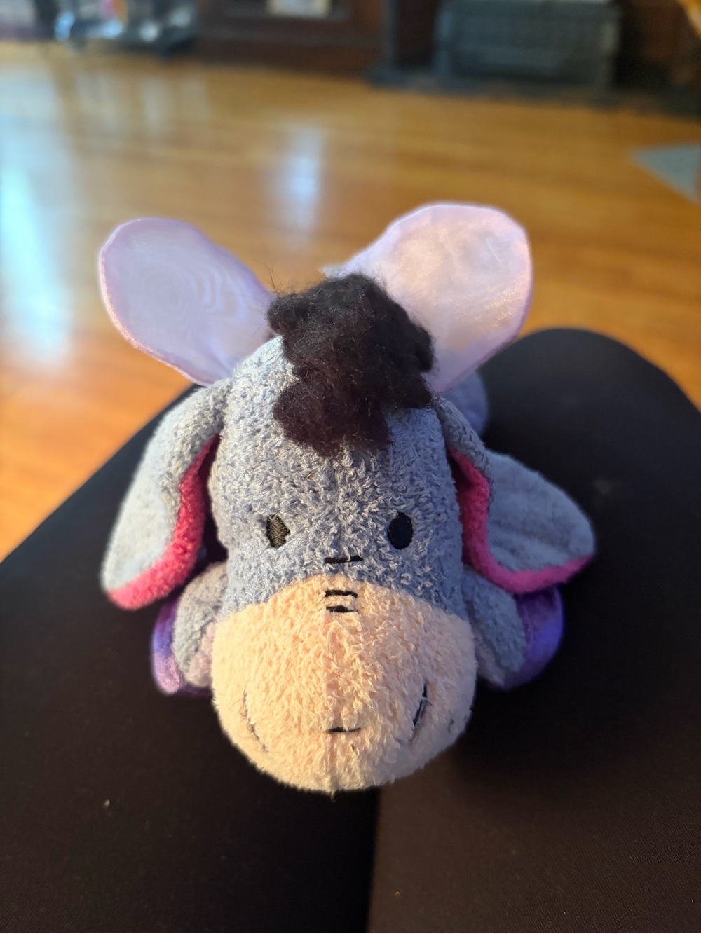 Plush store Stuffed Animal - Grey with Pink Accents